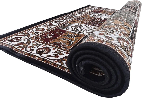Home Decor Kashmiri Designs Carpets For Living Room - Black, 5x8