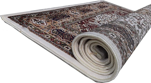 Home Decor Kashmiri Designs Carpets For Living Room - White, 5x8