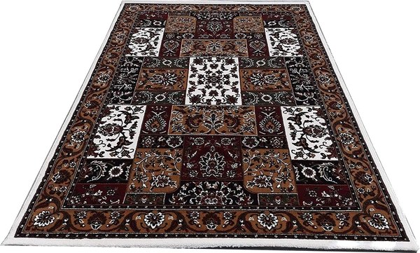 Home Decor Kashmiri Designs Carpets For Living Room - White, 5x8