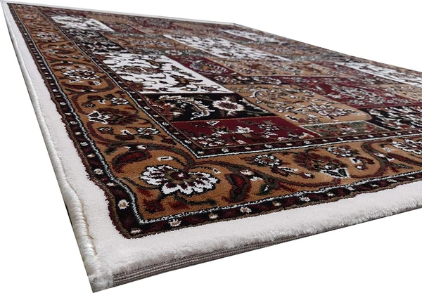 Home Decor Kashmiri Designs Carpets For Living Room - White, 5x8