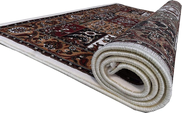 Home Decor Kashmiri Designs Carpets For Living Room - White, 5x8