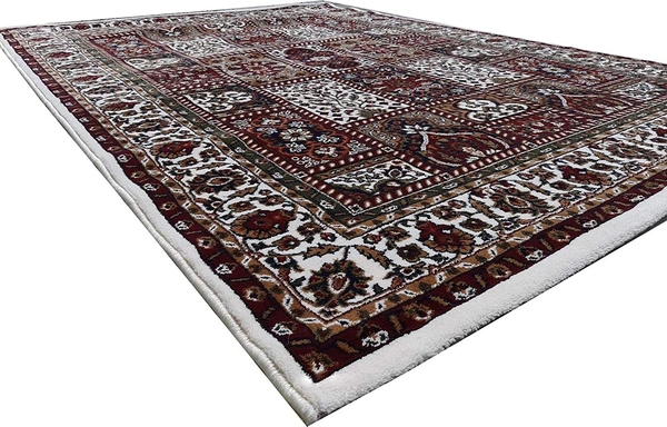 Home Decor Kashmiri Designs Carpets For Living Room - White, 5x8