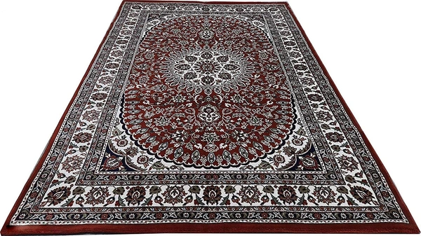 Home Decor Kashmiri Designs Carpets For Living Room - red, 5x8