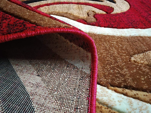 Carpets Concord Carved Embossed Most Elegant Carpet for Living Room - red, 5x7