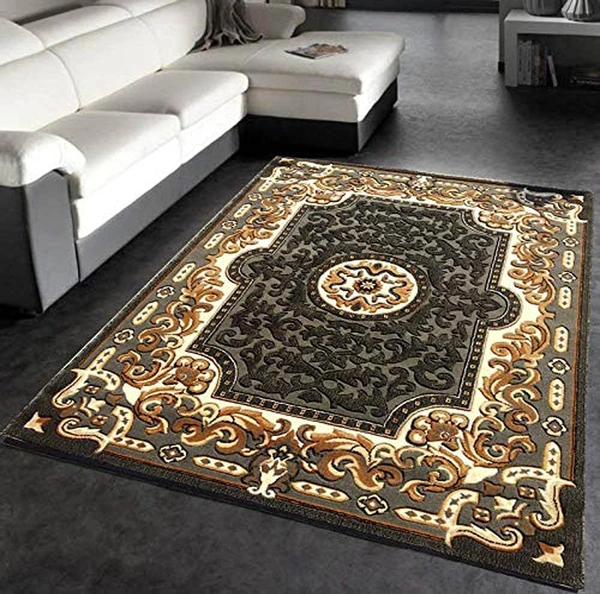 Carpets Concord Carved Embossed Most Elegant Carpet for Living Room - grey, 5x7