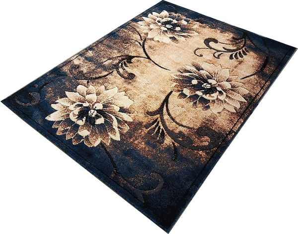 Carpets Concord Carved Embossed Most Elegant Carpet for Living Room - blue, 5x7