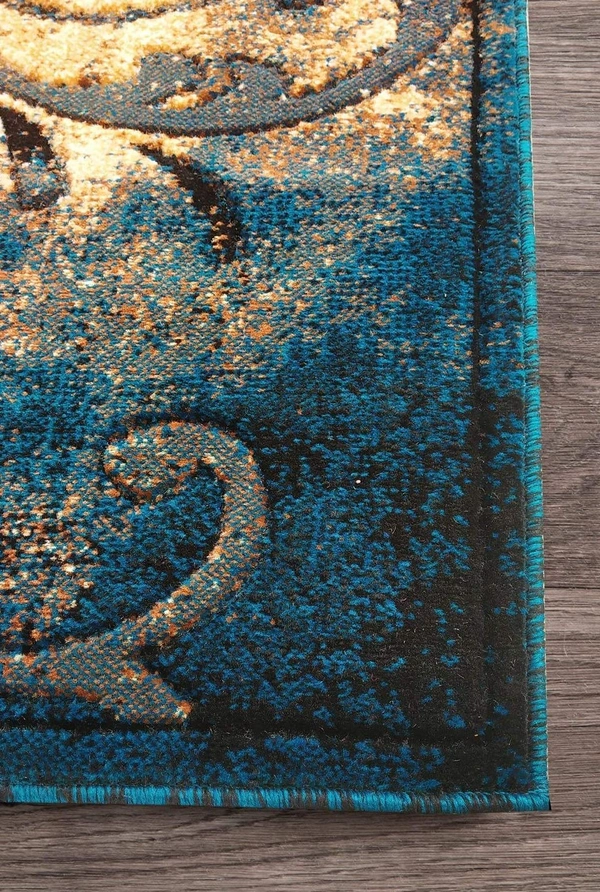 Carpets Concord Carved Embossed Most Elegant Carpet for Living Room - blue, 5x7