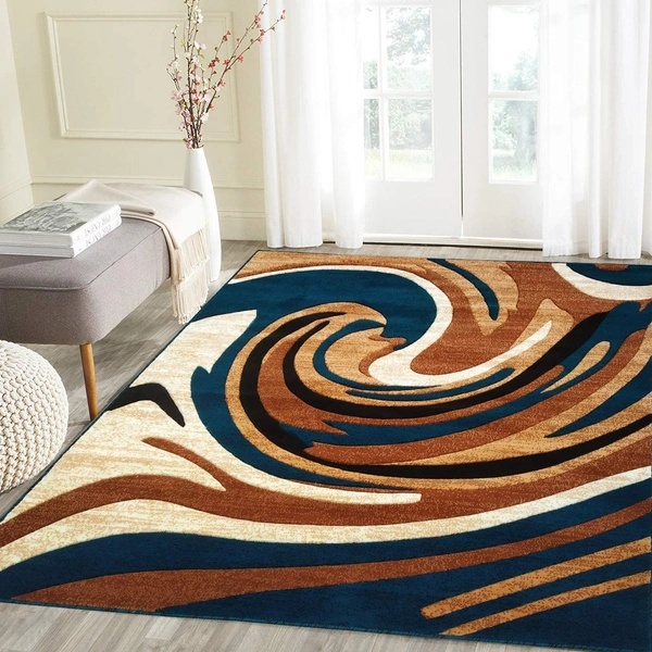 Carpets Concord Carved Embossed Most Elegant Carpet for Living Room - blue, 5x7