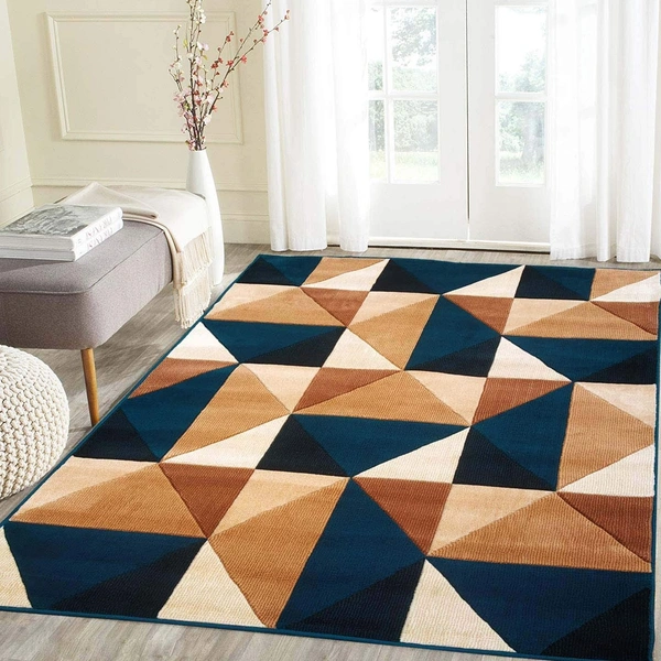 Carpets Concord Carved Embossed Most Elegant Carpet for Living Room - blue, 5x7