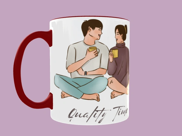 Quality Time Printed Cup | Cup for Home & Gift | Hard Quality Printed Ceramic Mug/Cup for Coffee, Tea
