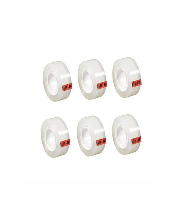 SMPH Soap Star  Stationary Cello Tape Pack Of 6 Piece Size 19 MM X 30 Meter Roll  - 18.5mm X 25m