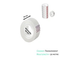 SMPH Soap Star  Stationary Cello Tape Pack Of 6 Piece Size 19 MM X 30 Meter Roll  - 18.5mm X 25m