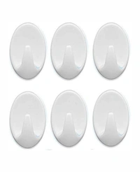 SMPH START  Self Adhesive Wall Hooks (Pack of 5) - White, Medium