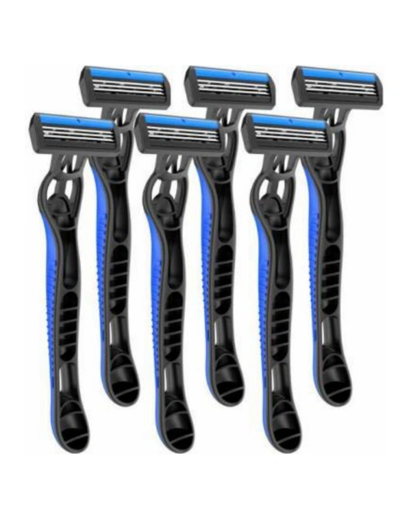 Shaving Razor ( pack of 6 ) - Royal Blue, Free Size