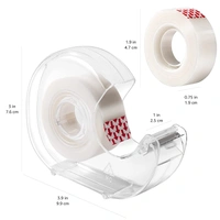 Cello Tape Dispenser Cutte Colour Transparent Size 75MM pack of 2  - 75 MM