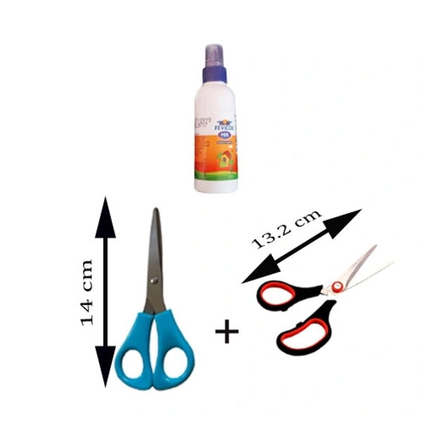 combo set 4items Fevicol Mr Scissors 2 Piece Wall Hook for Hanging Clothes 4  - Medium