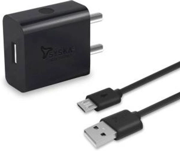 SMPH STAR  Mobile Charging Adapter 2.4mp 220v  Fast Charging Pack of 1  - Black