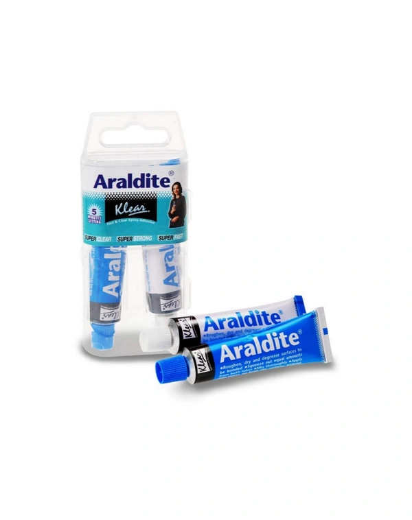 Araldite KLEAR 90g (5 minute transparent epoxy adhesive), 16.51 cms X 6.6 cms X 2.54 cms