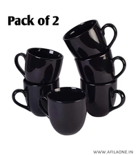 SMPH START  Premium Ceramic Tea/Coffee Cups (100ml, Multicolor ) - Set of 1 - Black, 100 ml