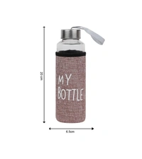 300 Ml Glass Water Bottle With Cover - White