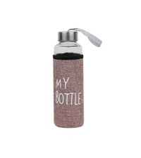 300 Ml Glass Water Bottle With Cover - White