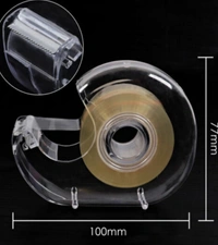 SMPH  Cello Tape With Dispenser Cutter( Pack Of 1Set) Cello Tape 18 MM X 25 Meter Roll Length  - Transparent