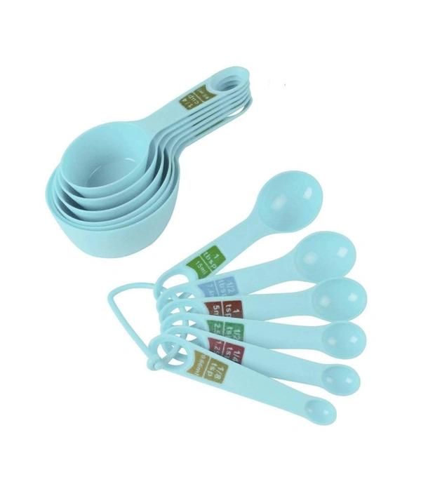 Sky Blue Measuring Cup & Spoons for, Cooking,Cake Kitchen Measuring Spoon - Teal, Multiple Size