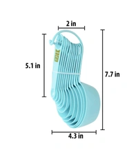 Sky Blue Measuring Cup & Spoons for, Cooking,Cake Kitchen Measuring Spoon - Teal, Multiple Size