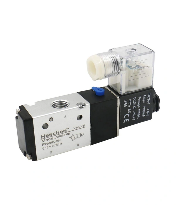 1/4" Single Solenoid Valve 5 Port 2 Position 5/2 Way 4V210-08 (Coil 220V AC) - 1/4" Thread / Coil 220V AC
