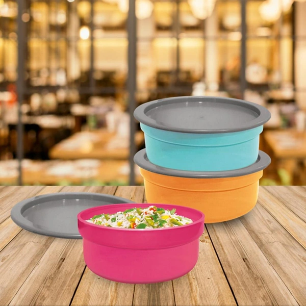 Air Seal Multicolour Plastic Food Container 600 ml (Set of 1) Tiffin Box , Tipan Bax - Tickle Me Pink