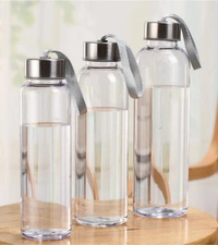 Glass Water Bottle 300ml With Cover - 300ml