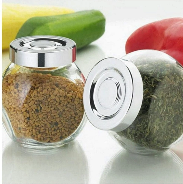 Spice Storage Glass Jar with Rust Proof