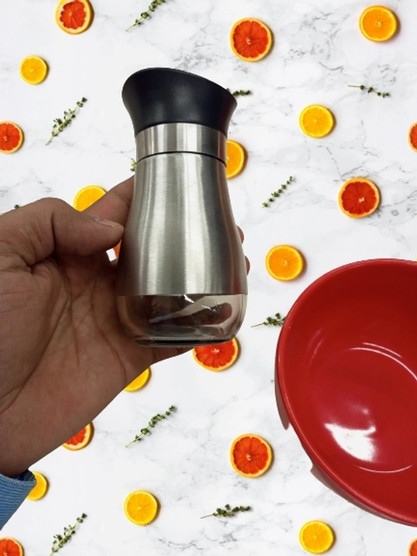 Stainless Steel with Glass Bottom - Salt Shaker (Set of 1)