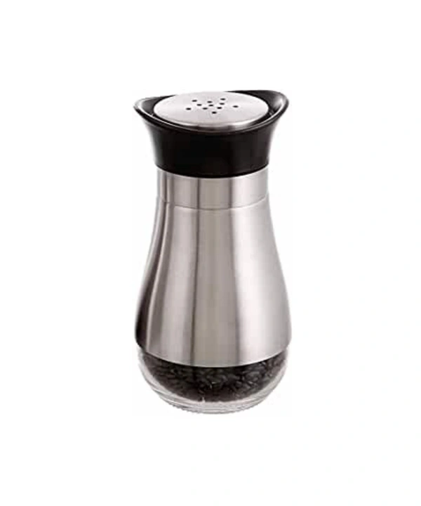 Stainless Steel with Glass Bottom - Salt Shaker (Set of 1)