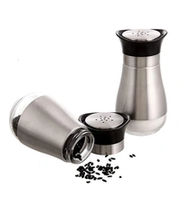 Stainless Steel with Glass Bottom - Salt Shaker (Set of 1)