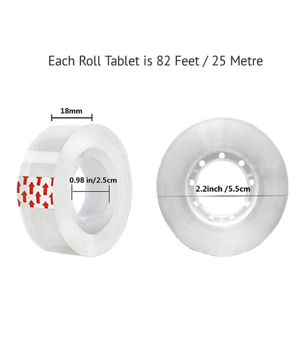 SMPH Star SMPH sello Tape with Dispenser 5 Roll Sello tape With 1 Dispenser (Pack of 1 set) - 18 MM X 25 Meter Roll Length, Transparent