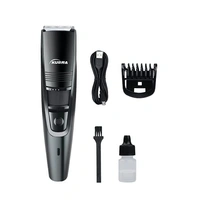 Min runtime, Adjustable 20 Length Setting, Ultra Sleek Beard Trimmer for Men (Black) - Black
