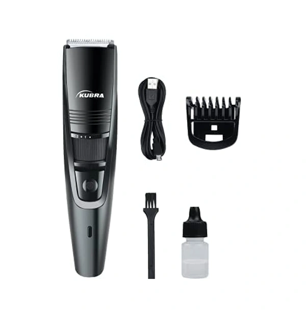 Min runtime, Adjustable 20 Length Setting, Ultra Sleek Beard Trimmer for Men (Black) - Black