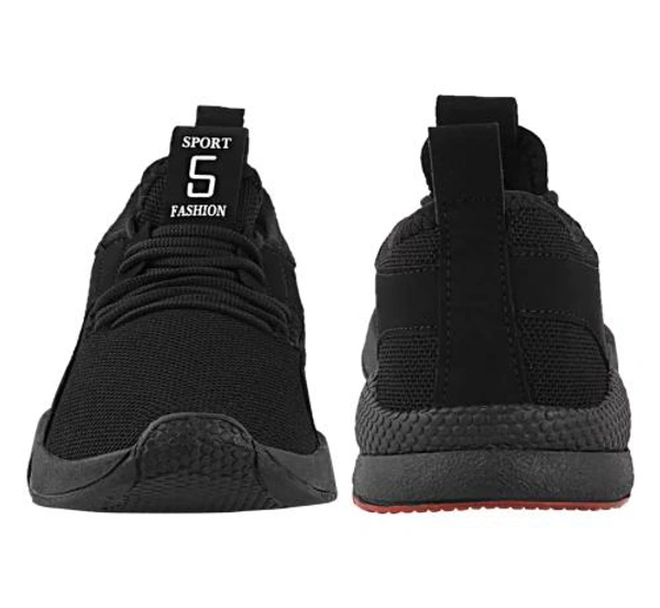  Sports Running Training Hikking & Gym Cycling Shoes  - Black, UK 5