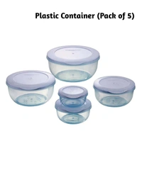 Plastic Container Pack Of 5 Pieces