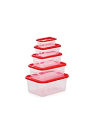 Food Storage Plastic Container Set - 9 Piece Set