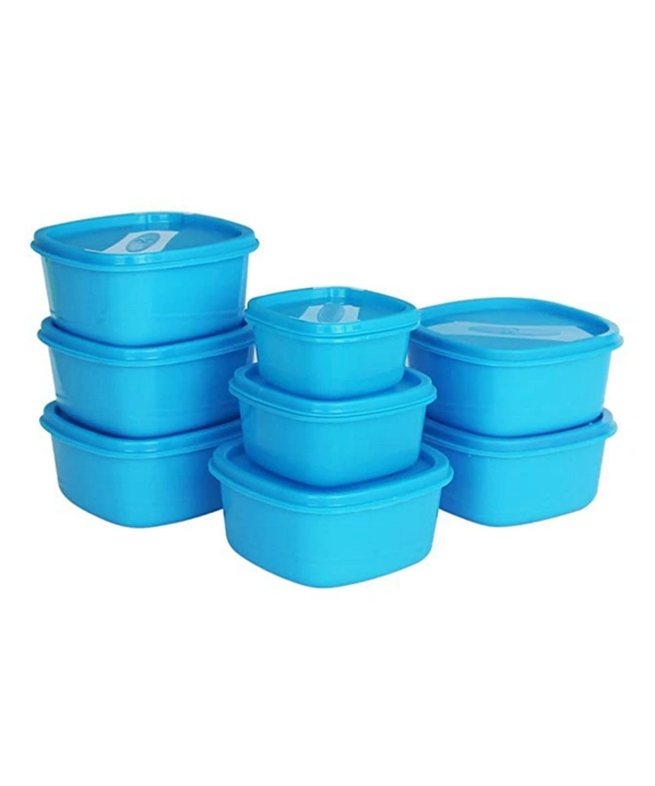 Plastic Storage Container Set, 8-Pieces (Colour May Vary)