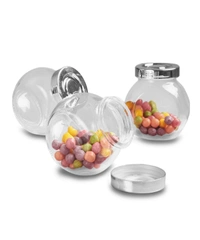 Glass Jars for Spices Set 1 Set with Lids and Labels Crystal Clear Glass