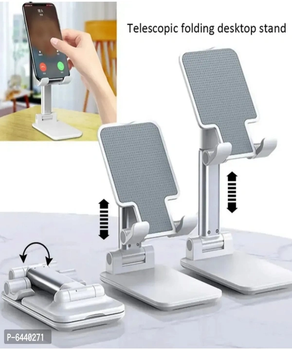 Adjustable and Foldable Desktop Phone Holder Stand for Phones Compatible with All Mobile Phone