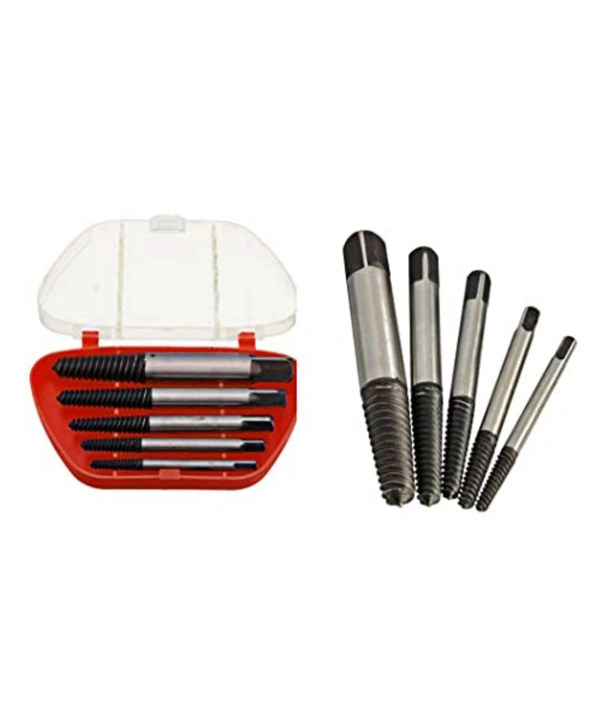 SMPH STAR  5PCS Screw Extractor Easy Out Set Drill Bits, Guide Broken Damaged Bolt