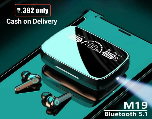 Bluetooth Headset (Black, True Wireless