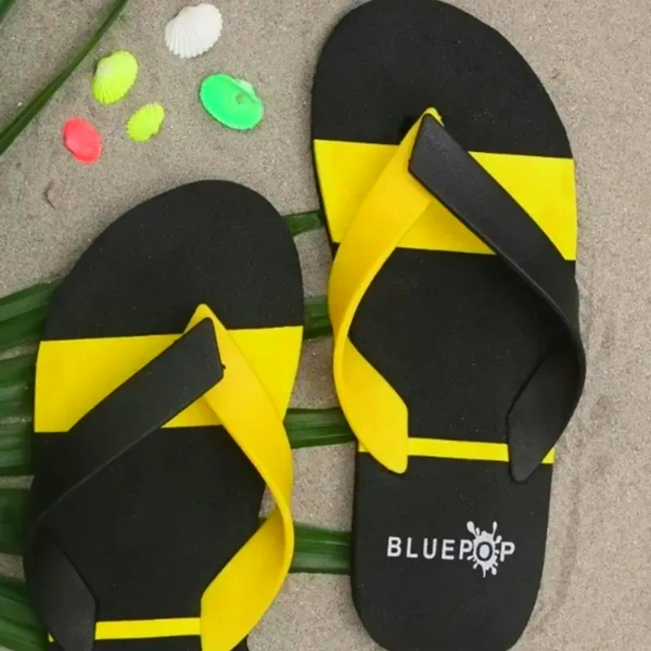 Slipper For Men yellow black Daily Wear Soft Casual  - UK9, Red