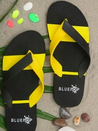 Slipper For Men yellow black Daily Wear Soft Casual  - UK9, Red