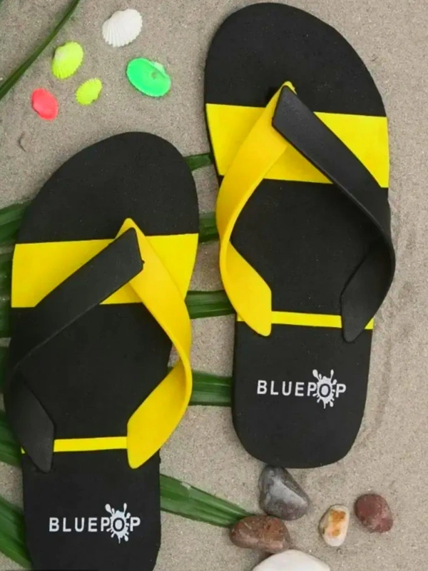 Slipper For Men yellow black Daily Wear Soft Casual  - UK9, Red