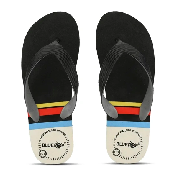 Slipper For Men yellow black Daily Wear Soft Casual - UK9, Black